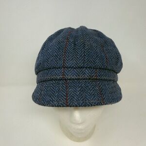 Mucros Weavers Newsboy Hat Women's Irish Wool Tweed Killarney Ireland Blue OSFM